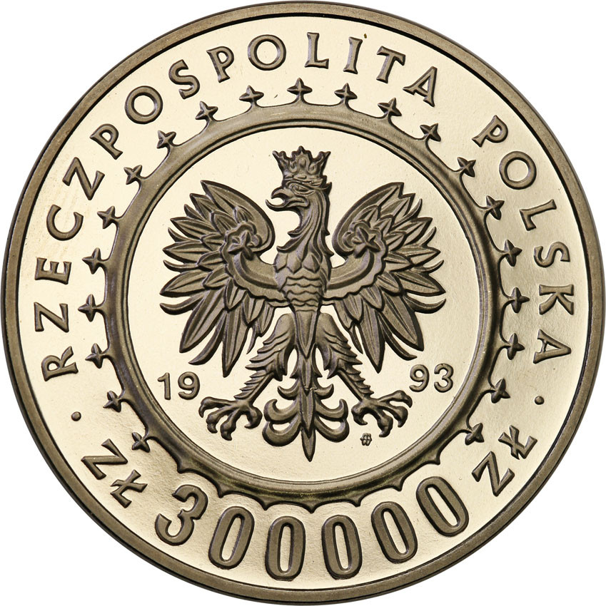 III RP. PRÓBA Nikiel 300 000 złotych 1993 Zamek w Łańcucie